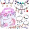 Unicorn Charm Bracelet Making Kit for Girls Ages 6–12 – DIY Jewelry Set with Sparkling Charms, Pendants & All-in-One Unicorn Box | Creative Craft Gift for Birthday & Holidays